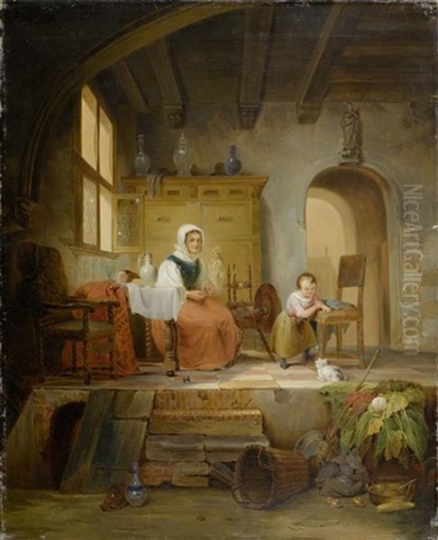 In Der Kuche Oil Painting by Abraham Ii Van Stry