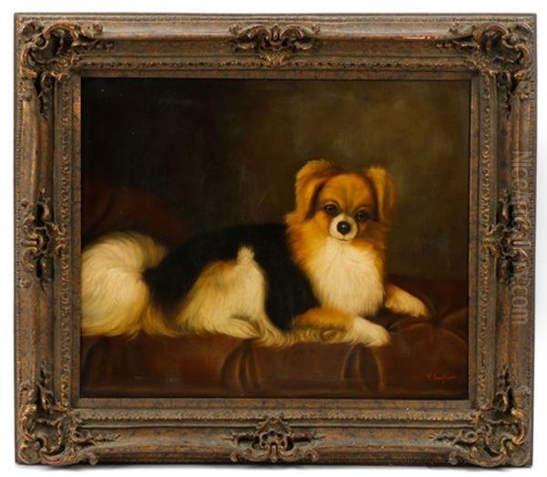 Portrait Of Black And Tan Pomeranian Oil Painting by George Stubbs