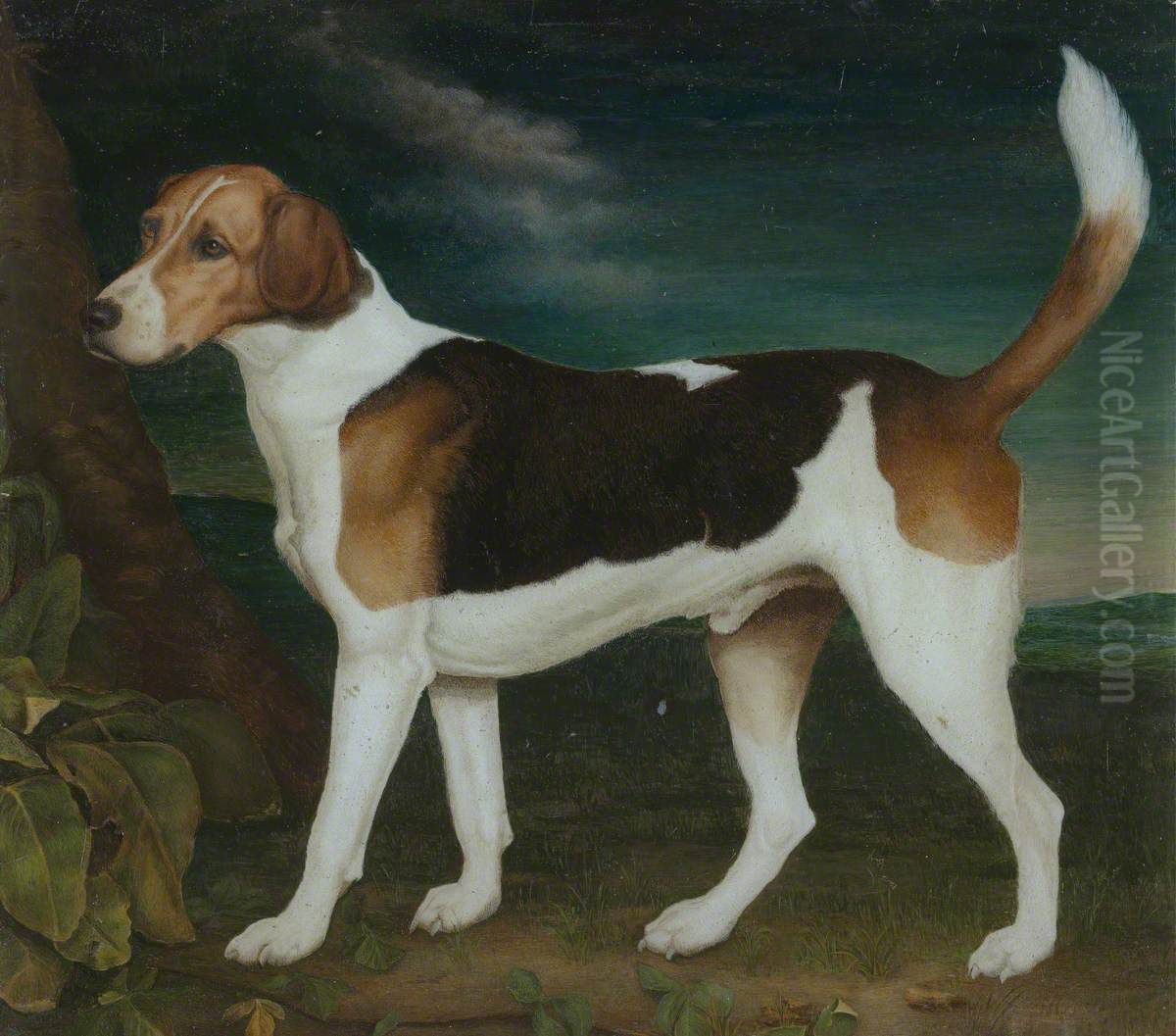 Ringwood, A Brocklesby Foxhound Oil Painting by George Stubbs