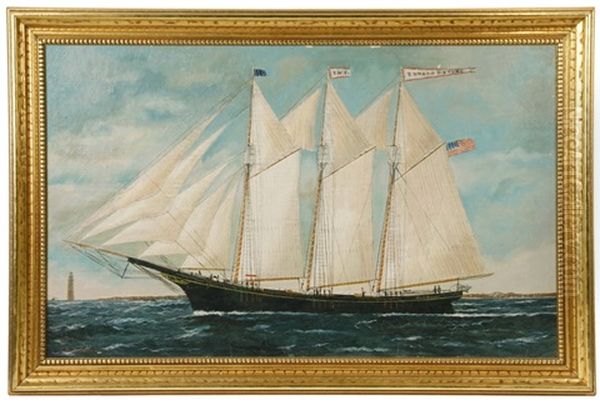 Ship's Portrait Of The Three-mast Schooner 