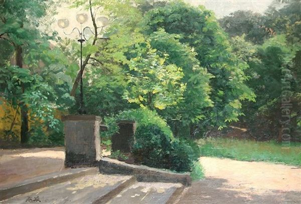Kegelbahn An Der Alten Malkastenstrase Oil Painting by Hanny Stueber