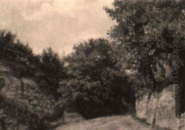 Hohlweg Oil Painting by Wilhelm Stumpf