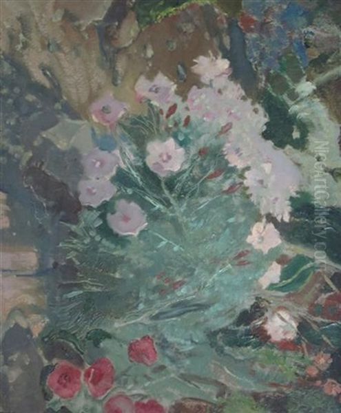 Still Life - Pinks Oil Painting by Alick Riddel Sturrock