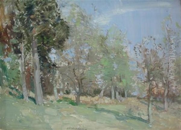 Dumfrieshire Landscape Oil Painting by Alick Riddel Sturrock