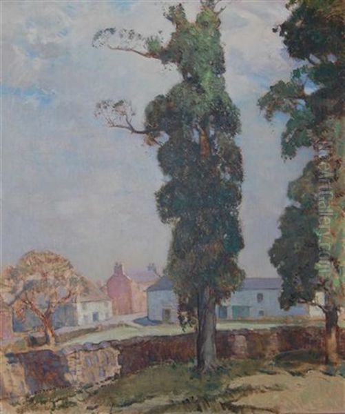 Poplars Oil Painting by Alick Riddel Sturrock