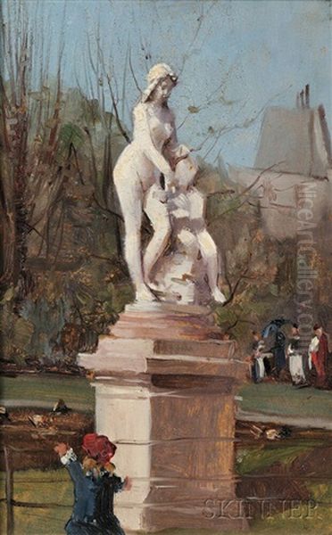 Luxembourg Gardens Oil Painting by Helen Sturtevant