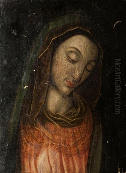 Portrait Of The Madonna Oil Painting by (Bartolomeo Suardi) Bramantino