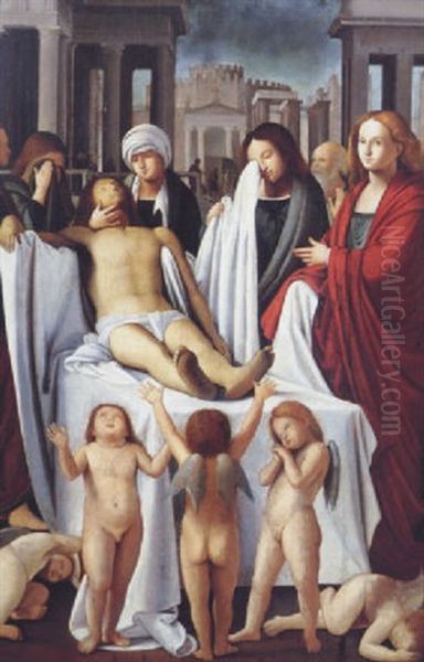 The Deposition Of Christ Oil Painting by (Bartolomeo Suardi) Bramantino
