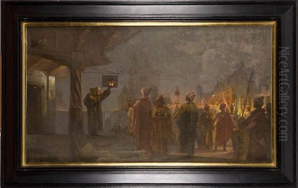 Trzej Krolowie Oil Painting by Zdzislaw Suchodolski