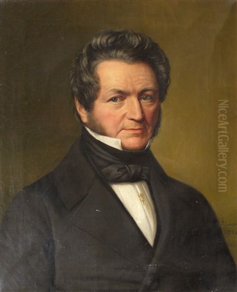 Portrat Eines Herrn Oil Painting by Rudolph Friedrich Suhrlandt