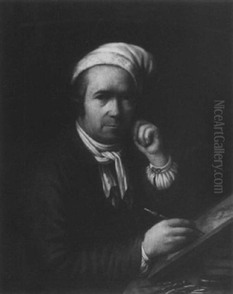 Selbstbildnis Oil Painting by Rudolph Friedrich Suhrlandt