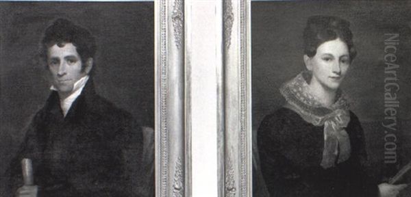 Portrait Of Man And Woman Oil Painting by Thomas Wilcocks Sully