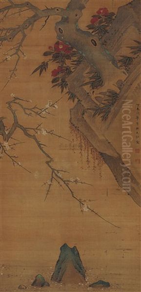 Plum Oil Painting by Sun Kehong