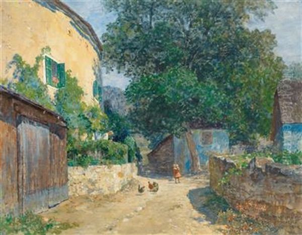 Motif Of Durnstein Oil Painting by Max Suppantschitsch