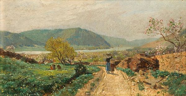 Springtime In The Wachau Oil Painting by Max Suppantschitsch