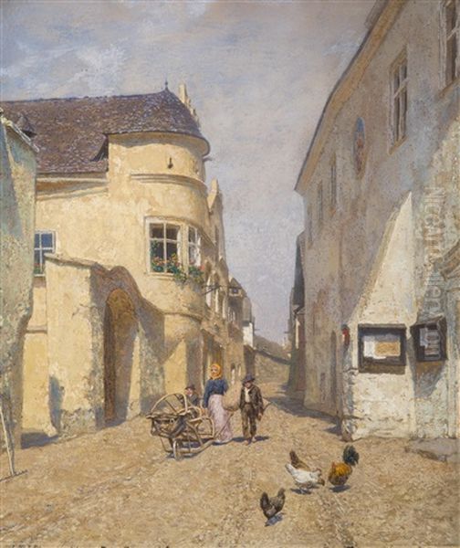Motif From Durnstein Oil Painting by Max Suppantschitsch