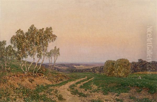 Motif Of The Wachau Valley Oil Painting by Max Suppantschitsch