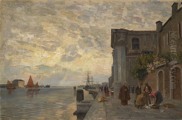 A Venezia Oil Painting by Max Suppantschitsch