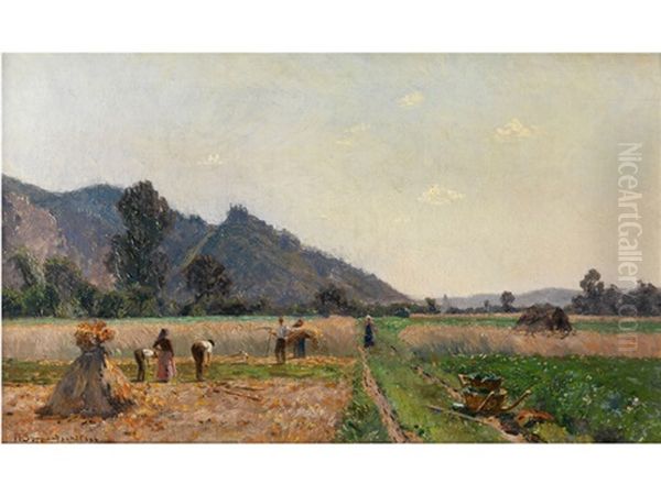 Bei Der Feldarbeit Oil Painting by Max Suppantschitsch