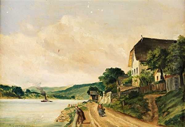 Die Donau In Der Wachau Oil Painting by Max Suppantschitsch