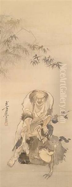 Darstellung Von Sennin (+ Another; Pair) Oil Painting by Takeshi Suzuki