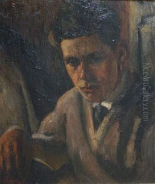 Portrait D'un Jeune Homme Oil Painting by Vasili Semenovich Svarog