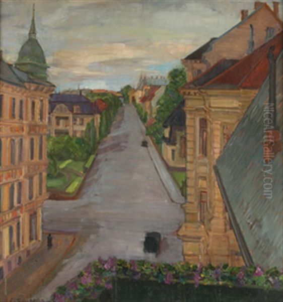 Fra Thomas Heftyes Bakken Oil Painting by Anders Castus Svarstad