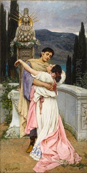 A Kiss Oil Painting by Paul A. Svedomsky