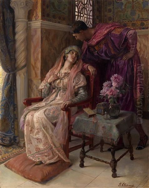 The Courtship Oil Painting by Paul A. Svedomsky