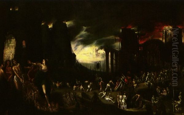 Proserpina Condotta All'inferno Oil Painting by Jakob Isaacsz Swanenburgh