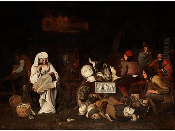 Das Kunstleratelier Oil Painting by Michael Sweerts