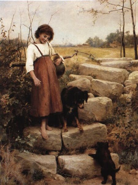 The First Step Oil Painting by George Hillyard Swinstead