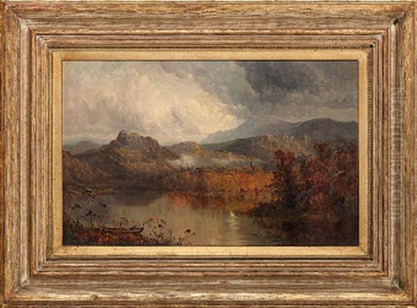 Lake Scene, Possibly Lake George Oil Painting by James Brade Sword