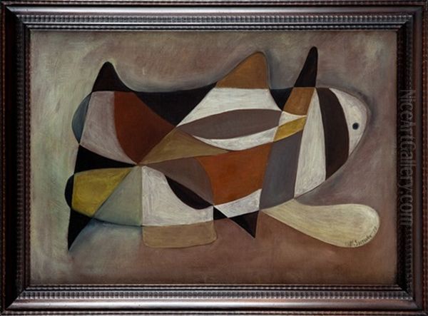 Kompozycja Oil Painting by Mieczylsaw Szczuka