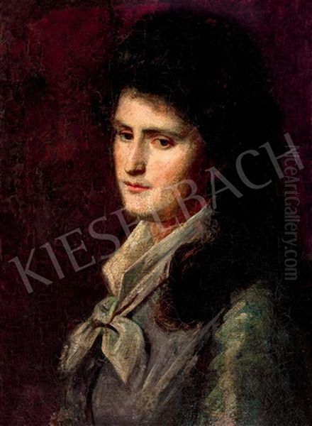 Woman Day-dreaming Oil Painting by Bertalan Szekely