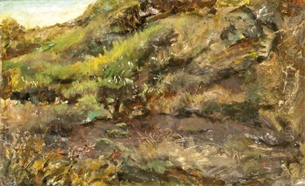 Domboldal Oil Painting by Bertalan Szekely