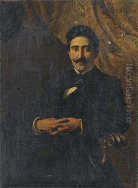 Ritratto Di Uomo Oil Painting by Giorgio Szoldaticz