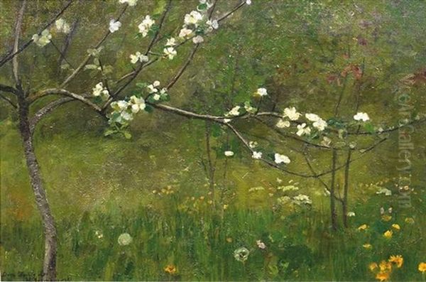 Baumblute Oil Painting by Waclaw (Venceslas) Szymanovski