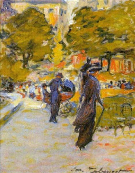 Paris Oil Painting by Emile Tabouret