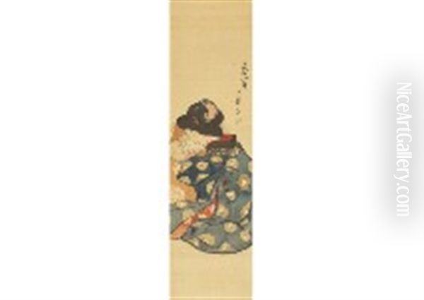 Spring Evening Oil Painting by Takehisa Yumeji