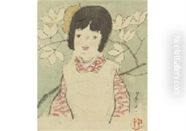 Girl Oil Painting by Takehisa Yumeji