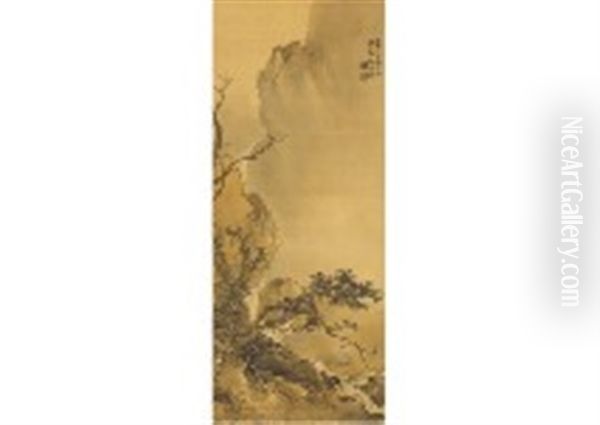 Xiaoshan Tour Apes Oil Painting by Seiho Takeuchi