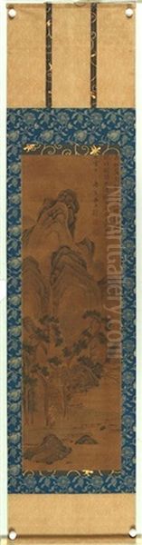 Tang Yin: Ink And Color On Silk Oil Painting by Tang Yin