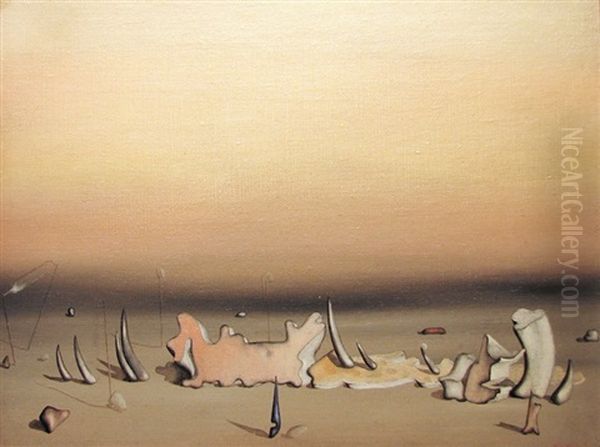 Der Bankier Edmund Delmar Und Seine Frau Nanny, Geb. Humbert (pendants) (pair) Oil Painting by Yves Tanguy