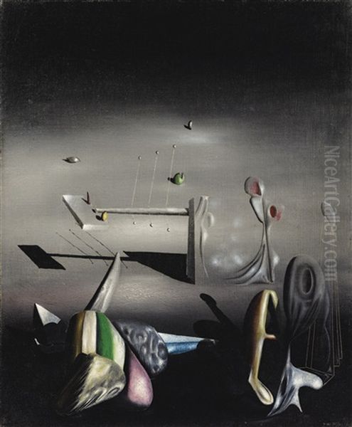 Le Prodigue Ne Revient Jamais Iii Oil Painting by Yves Tanguy