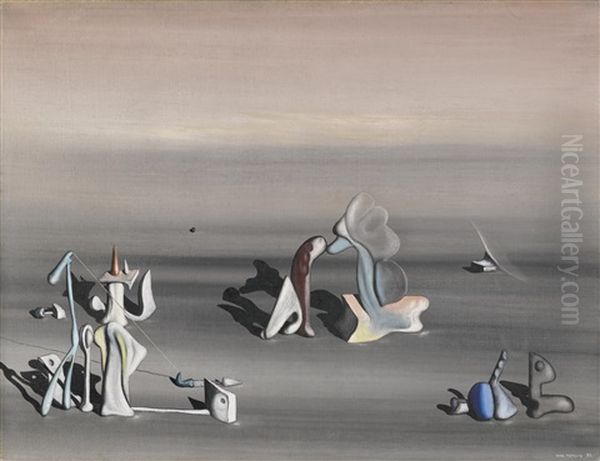 Certitude Oil Painting by Yves Tanguy