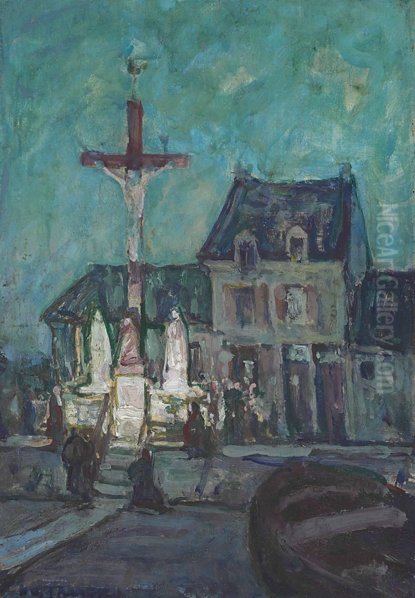 Fisherman's Devotions, Etaples Oil Painting by Henry Ossawa Tanner