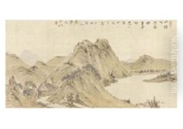 Autumn Landscape Oil Painting by Chikuden Tanomura