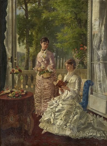 La Lecture Oil Painting by Leon Louis Antoine Tanzi