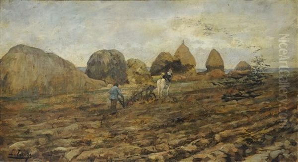 Le Laboureur Oil Painting by Leon Louis Antoine Tanzi